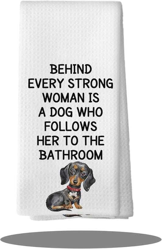 Funny Dachshund Gifts for The Owners, Dog Themed Gifts Kitchen Bathroom Decor Towels 16″×24″,Dog Lovers Gifts for Girls Mom Women, Funny Dachshund Bathroom Kitchen Dish Hand Towels