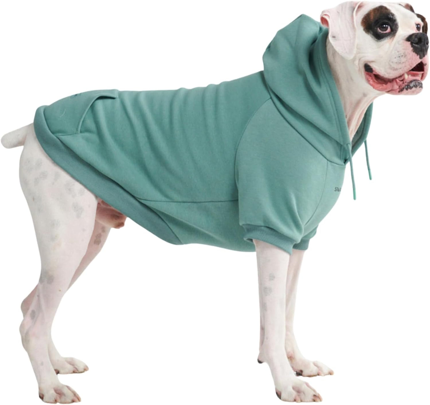 Spark Paws Dog Hoodie – Premium Dog Sweater for Small, Medium, and Large Dogs | Warm Outfits for French Bulldogs, Pitbull, Puppy, Winter Jacket Alternative - Teal - 3XL