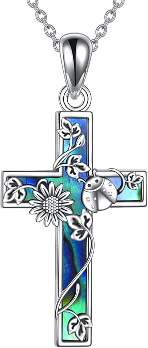 YFN Cross Necklace Sterling Silver Religious Cross Pendant Jewelry Christian Gifts for Women Men