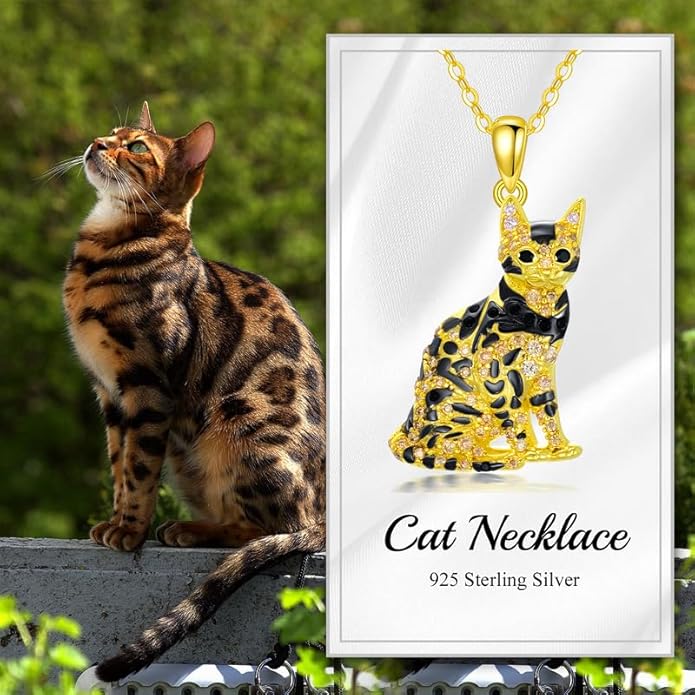 Cat Necklaces 13 Breeds of Cats Necklaces S925 Sterling Silver Cat Pendant for Women