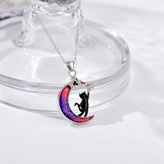 Penguin/Elephant/Frog Mushroom/Cat/Fox/Highland Cow/Axolotl/Yorkie Necklace Jewelry for Women Birthday Christmas Gifts