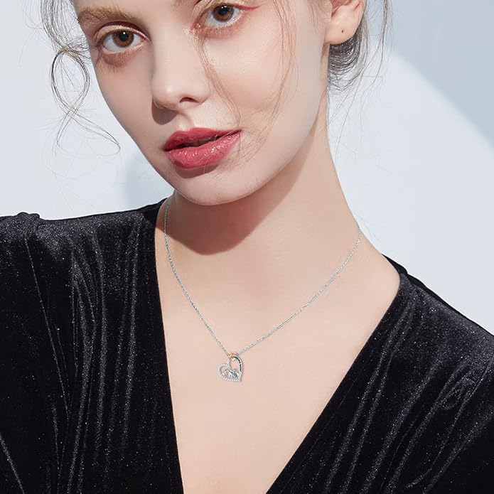 Mothers Day Gift for Mom 925 Sterling Silver Mama Bear/Dinosaur/Cat/Bird/Chicken Necklace with 1 2 3 4 5 Cubs Jewelry for Women Wife Grandma