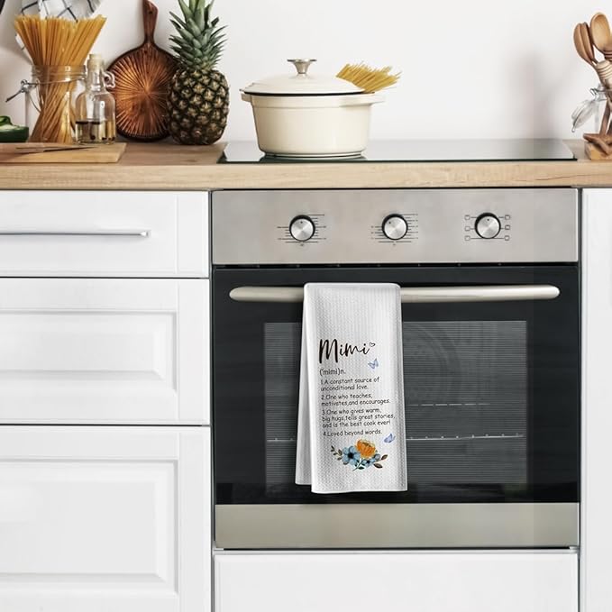 Funny Mimi Kitchen Towels, 16 * 24 Microfiber Bar Towel,Dish Cloths,Hand Towel, Hilarious Absorbent Dishcloth,Fun Nana Grandmother Gift On Birthday,Christmas,Thanksgiving,Mothers Day