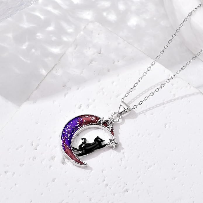 Penguin/Elephant/Frog Mushroom/Cat/Fox/Highland Cow/Axolotl/Yorkie Necklace Jewelry for Women Birthday Christmas Gifts