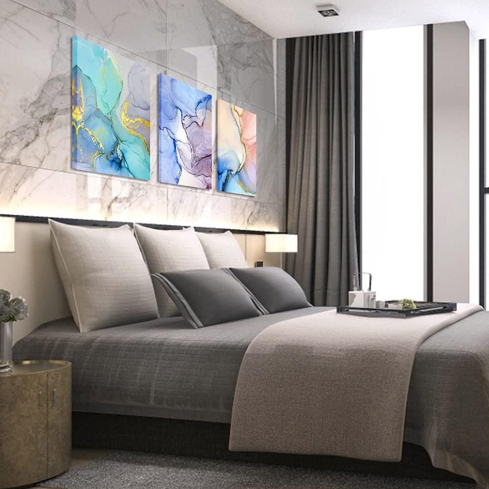 Abstract Wall Decor For Living Room Large Size Canvas Wall Art Paintings For Bedroom Colorful Color Abstract Wall Artworks Pictures For Office Decor Bathroom Home Decorations Art 3 Piece 20x28