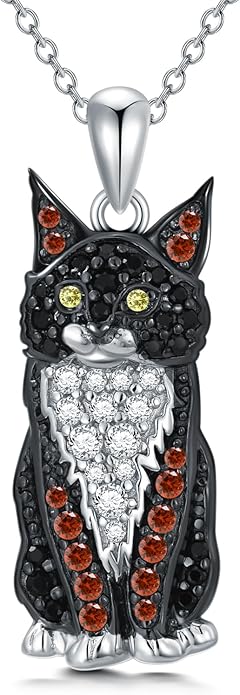 Cat Necklaces 13 Breeds of Cats Necklaces S925 Sterling Silver Cat Pendant for Women