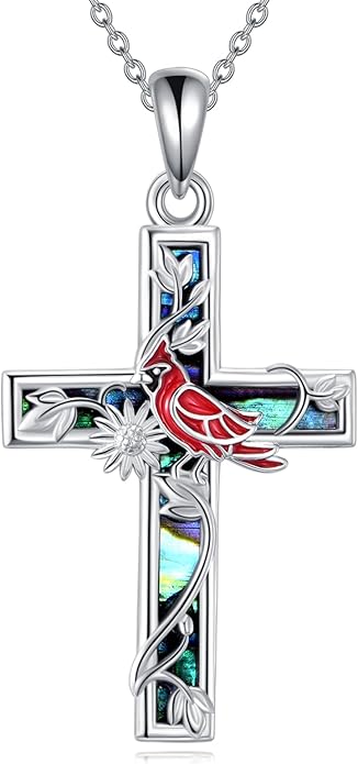 YFN Cross Necklace Sterling Silver Religious Cross Pendant Jewelry Christian Gifts for Women Men
