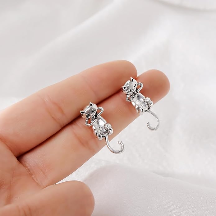 Cat Earrings for Women Trendy Stuff Mothers Day Gifts Funny Animal Stud Earrings Jewelry Gifts for Cat Lovers Birthday Christmas