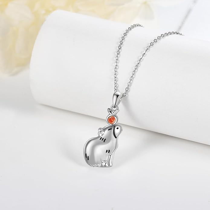Cow/Dinosaur/Giraffe/Fox/Monkey/Frog/Lion Pendant Necklaces for Girls 925 Sterling Silver Cute Animal Necklace Gift for Women Birthday Gift for Daughter/Niece/Granddaughter