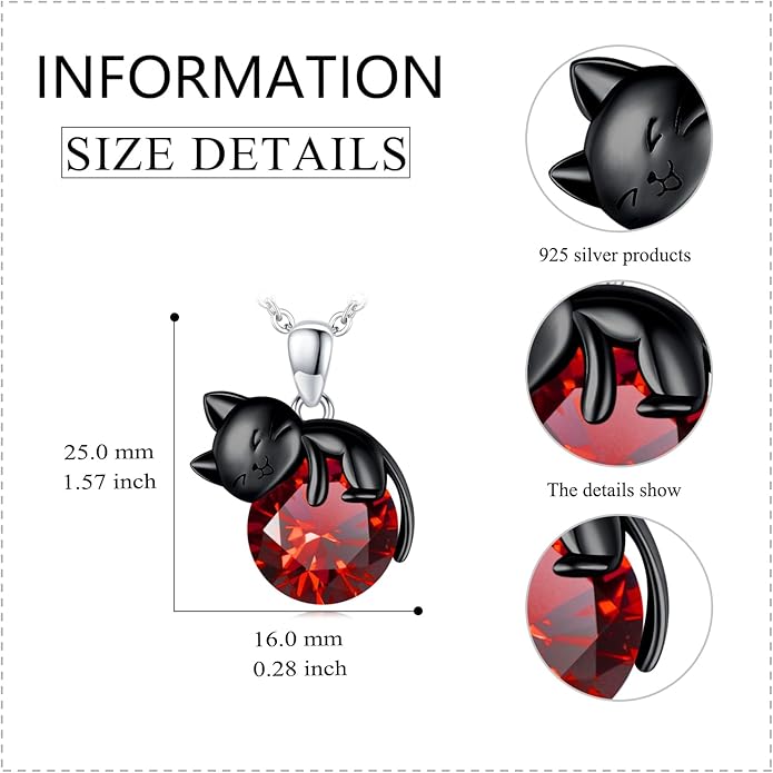 Cat Necklace Sterling Silver Cat Pendnat with Rose Quartz Pearl Jewelry Gifts for Women Cat Lovers