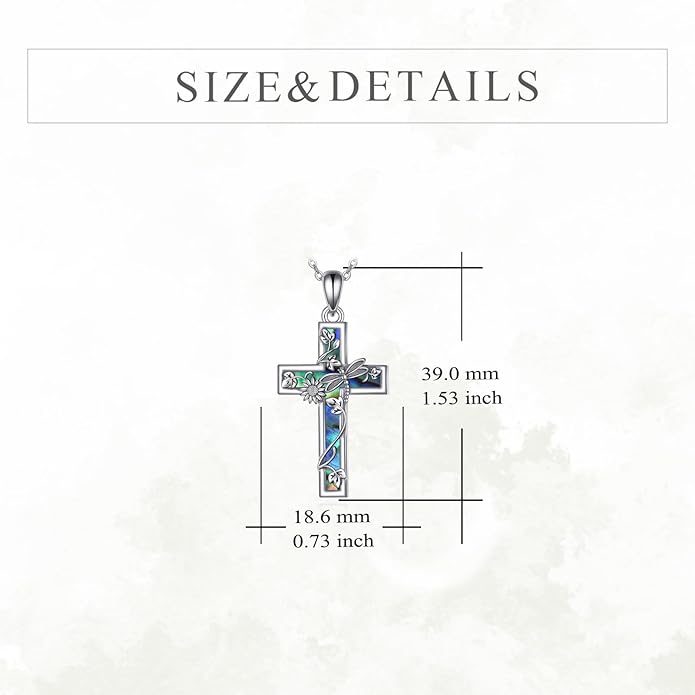 YFN Cross Necklace Sterling Silver Religious Cross Pendant Jewelry Christian Gifts for Women Men