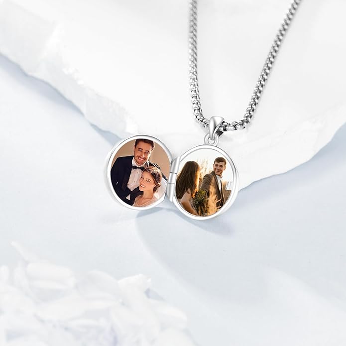 ONEFINITY Tree of Life Locket Necklace Sterling Silver Locket Necklace That Holds Pictures Tree of Life Locket Pendant for Women Wife Girlfriend