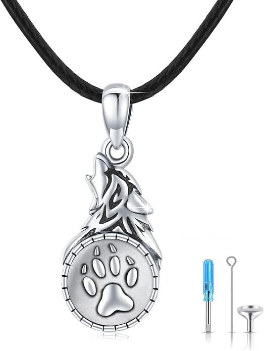 CUOKA MIRACLE Urn Necklace Ashes Sterling Silver Skull Urn Necklace Personalized Cremation Memorial Skull Ash Keepsake Pendant Cremation Jewelry