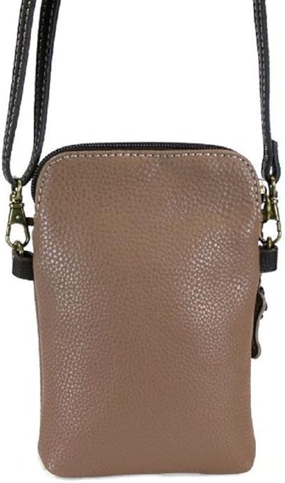 CHALA Cell Phone Crossbody Purse-Women PU Leather/Canvas Multicolor Handbag with Adjustable Strap