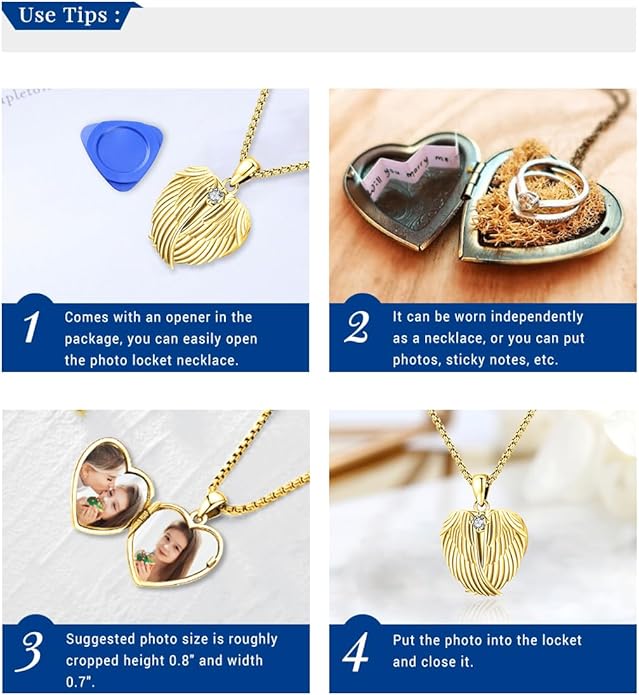 Picture Locket Necklace for Women Men Rose 14K Real Gold 925 Sterling Silver Jewelry Heart Locket Necklace that Holds Pictures Tree of Life Viking Wolf Celtic Knot St Christopher St Michael Pendant