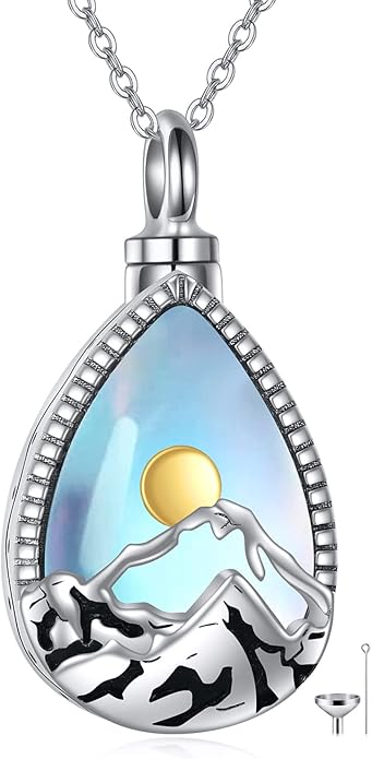 Tree of Life Urn Necklaces for Ashes 925 Sterling Silver Tree of Life Crystal Cremation Jewelry for Ashes Memory Jewelry for Women Men
