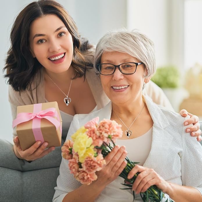 Fenthring Cat Necklace for Women Black Cat Necklaces Sterling Silver Animal Cats Pendant Gifts for Mother Daughter Holiday Jewelry