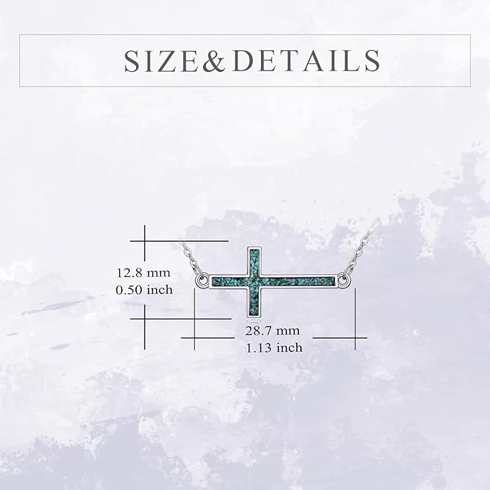 YFN Cross Necklace Sterling Silver Religious Cross Pendant Jewelry Christian Gifts for Women Men