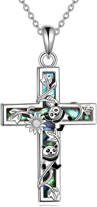 YFN Cross Necklace Sterling Silver Religious Cross Pendant Jewelry Christian Gifts for Women Men