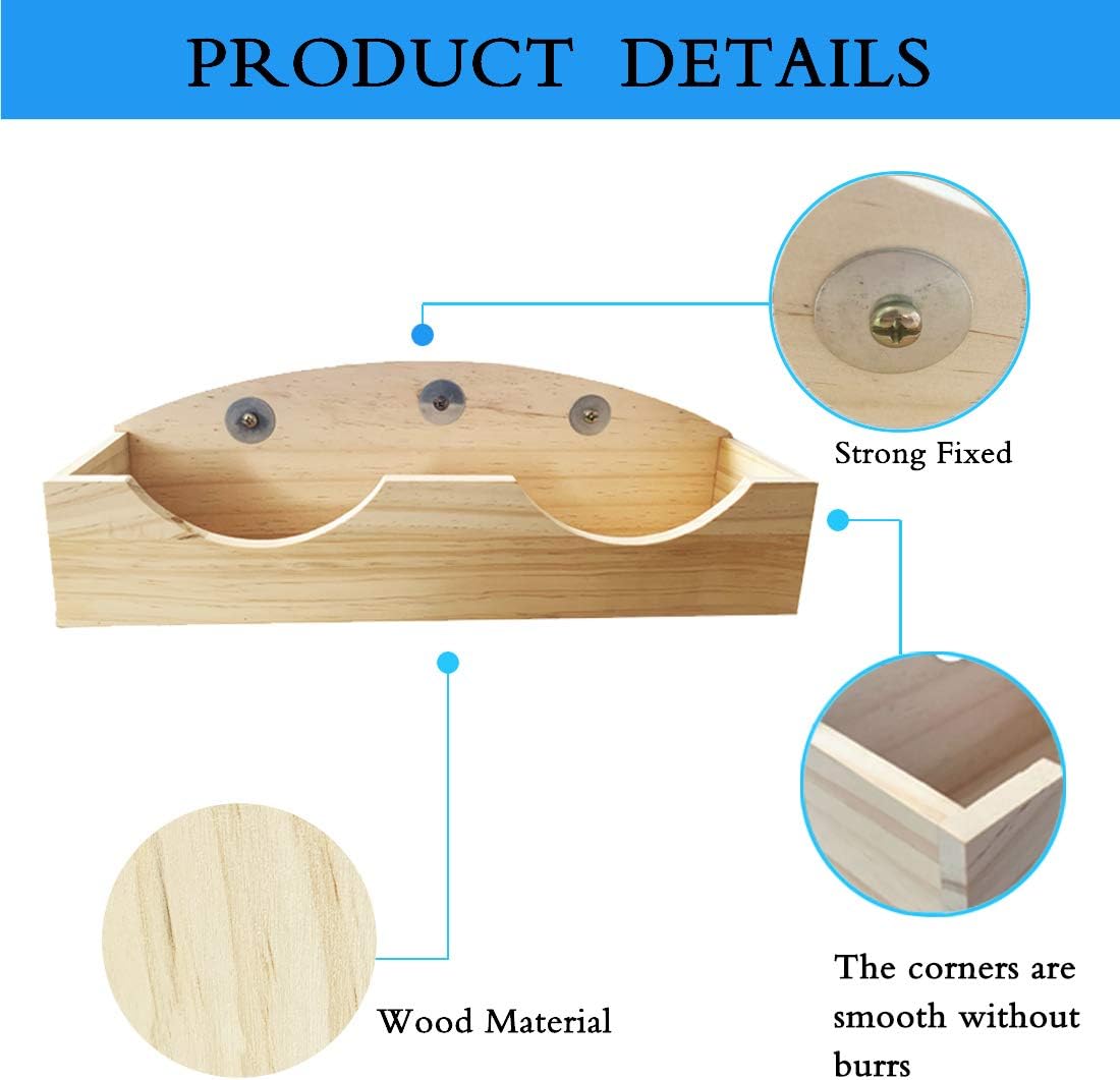 Hamiledyi Rabbit Hay Feeder, Bunny Hay Feeder Rack,Bunny Food Manger Wooden Hay Manger Rack Rabbit Hay Holder Feeders Grass Holder for Guinea Pig Chinchilla Hamster