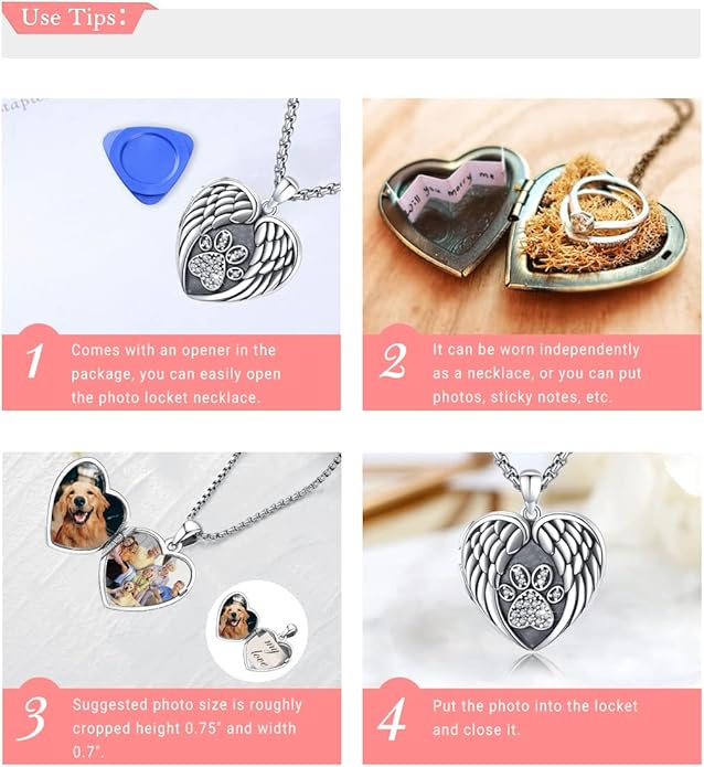 Picture Locket Necklace for Women Men Rose 14K Real Gold 925 Sterling Silver Jewelry Heart Locket Necklace that Holds Pictures Tree of Life Viking Wolf Celtic Knot St Christopher St Michael Pendant