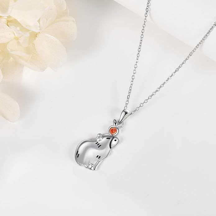 Cow/Dinosaur/Giraffe/Fox/Monkey/Frog/Lion Pendant Necklaces for Girls 925 Sterling Silver Cute Animal Necklace Gift for Women Birthday Gift for Daughter/Niece/Granddaughter