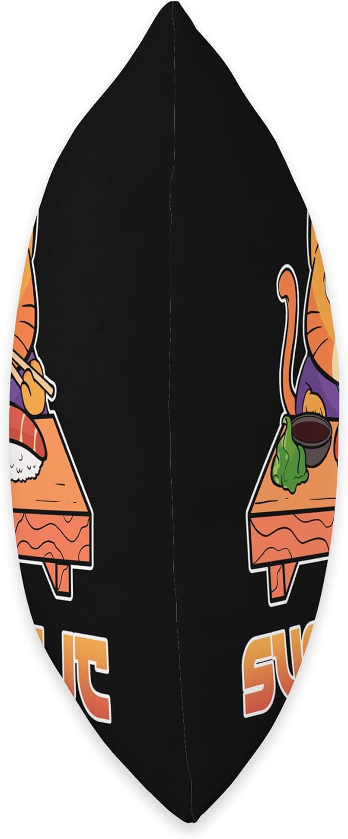 Sushiholic Sushi Cat Anime Figure Seafood Foodie Manga Merch Throw Pillow