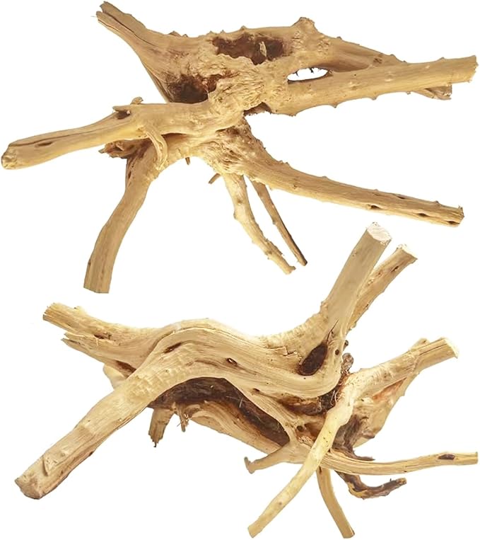 Natural Large Spiderwood Driftwood for Aquarium Decor Rptile Fish Tank Decoration Assort Branch 11-14'' 2 Pcs