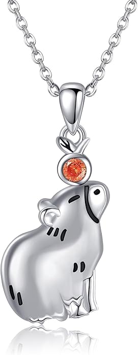 Cow/Dinosaur/Giraffe/Fox/Monkey/Frog/Lion Pendant Necklaces for Girls 925 Sterling Silver Cute Animal Necklace Gift for Women Birthday Gift for Daughter/Niece/Granddaughter
