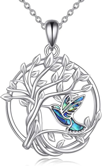 YAFEINI Animal Necklace Sterling Silver Moonstone/Turquoise/Abalone Shellfish Pendant Animal Necklace Cute Animal Jewelry Birthday Gifts Woman
