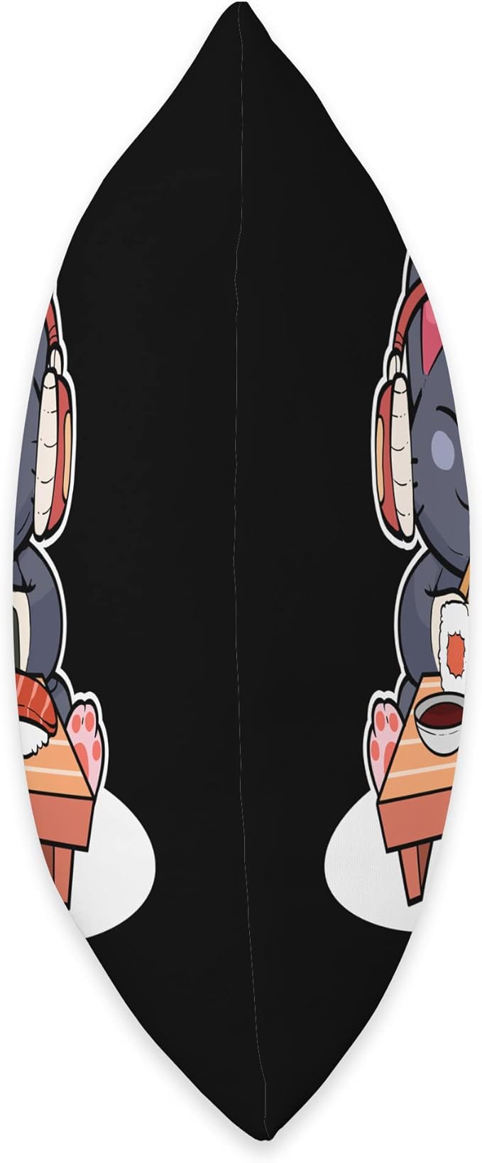 Cute Sushi Cat Anime Figure Japanese Culture Ramen Manga Art Throw Pillow