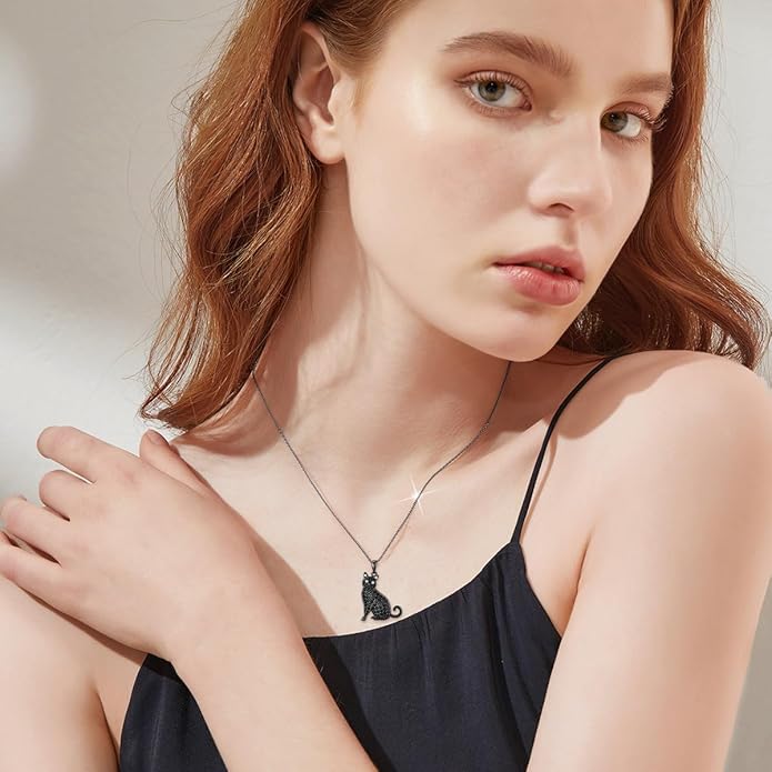 Cat Necklaces 13 Breeds of Cats Necklaces S925 Sterling Silver Cat Pendant for Women