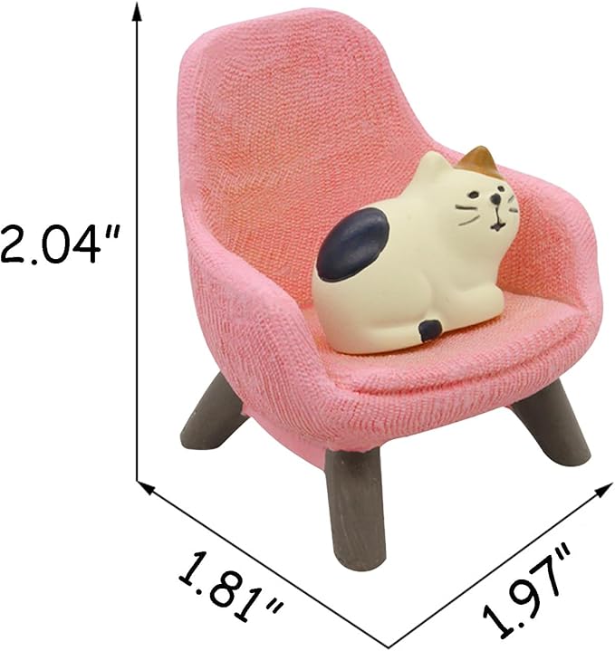 Miniature Cat Figurines Mini Cat Figurines Cute Pink Office Desk Decor Gifts for Women