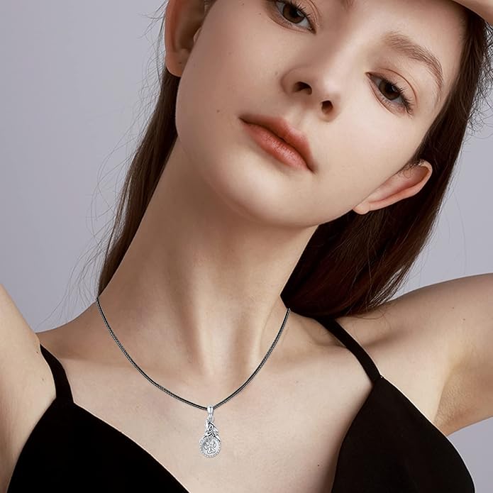 CUOKA MIRACLE Urn Necklace Ashes Sterling Silver Skull Urn Necklace Personalized Cremation Memorial Skull Ash Keepsake Pendant Cremation Jewelry