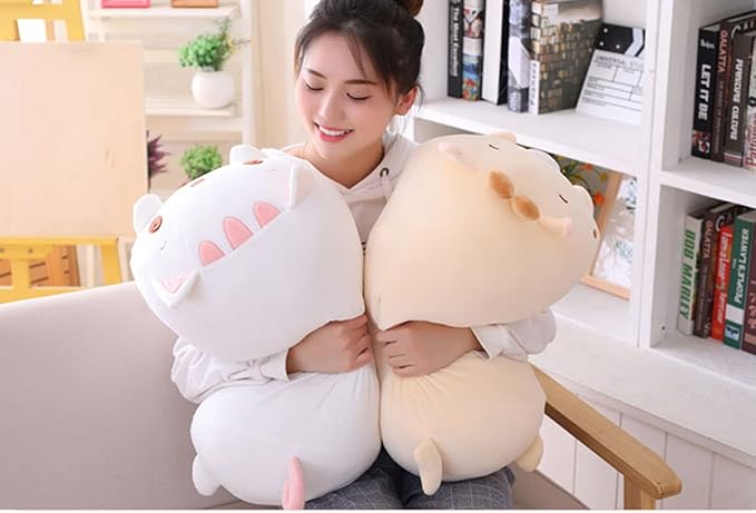 Cute Plush Deer Stuffed Squishy Animal Deer Cylindrical Body Deer Pillow,Super Soft Deer Hugging Toy Pillow Kids Kawaii Sleeping Deer Pillow Gifts for Bedding Decor or Home Decor 24-Inch