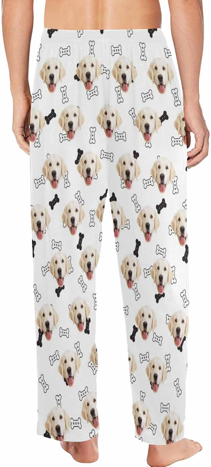 MyPupSocks Customized Face Pajamas Pants Photo Pajama Bottoms for Men S-XXL