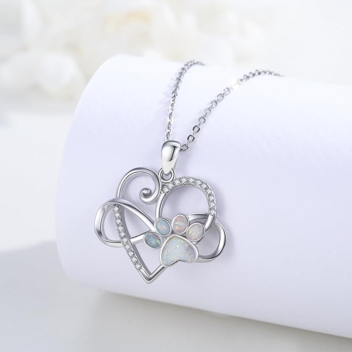 Dog Cat Necklace Pendant 925 Sterling Silver Pet Jewelry Gifts for Women