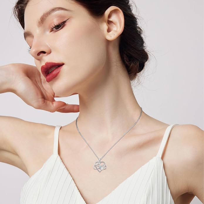 Dog Cat Necklace Pendant 925 Sterling Silver Pet Jewelry Gifts for Women