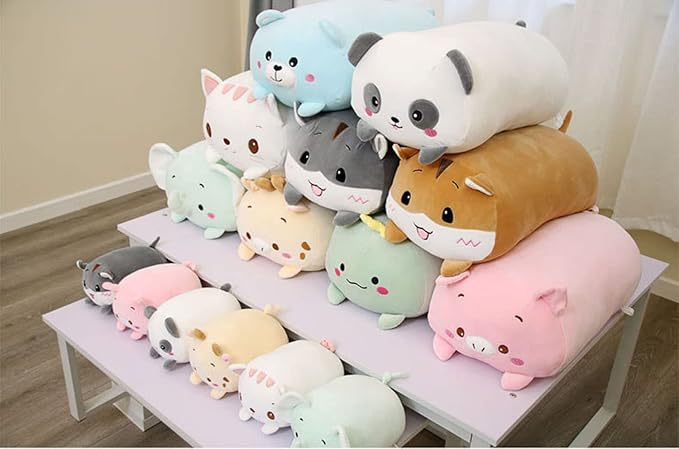 Cute Plush Cat Squishy Animal Pillow, Super Soft Cat Hugging Toy, Kids Kawaii Sleeping Cat Pillow - Gifts for Home Decor - 8-Inch