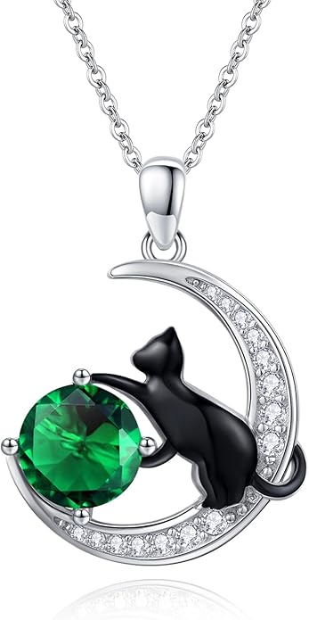 Animal Necklace 925 Sterling Silver Cat/Dog/Fox/Axolotl/Highland Cow Pendant Necklace Cute Animal Jewelry Graduation Gifts for Women