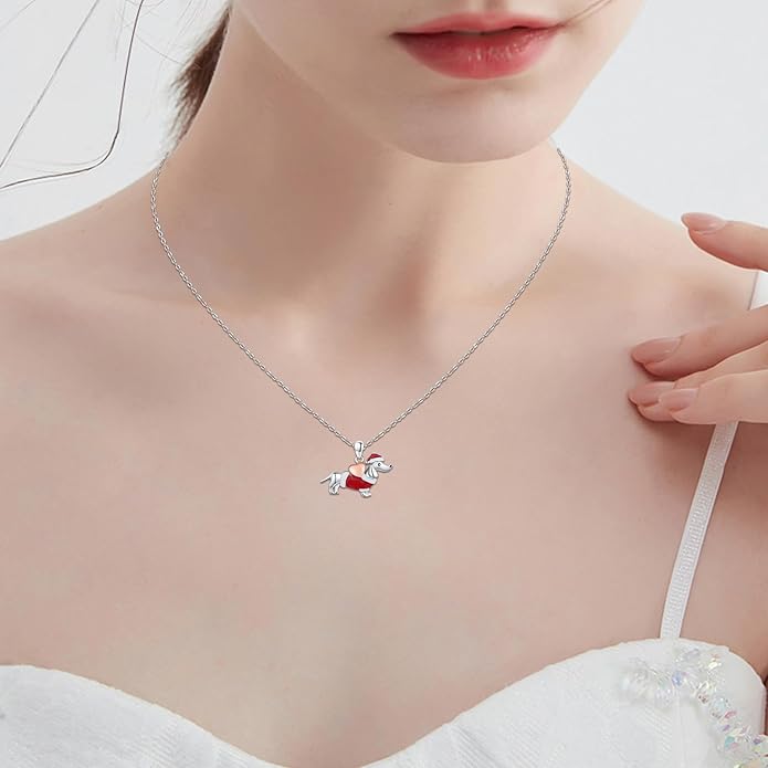 Dog Cat Necklace Pendant 925 Sterling Silver Pet Jewelry Gifts for Women