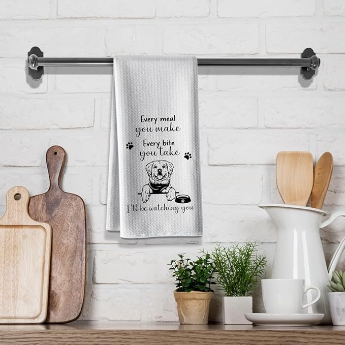 Funny Kitchen Towels,Featuring Dog Designs 16 X 24inch Dishcloth,Microfiber Bar Drying Hand Cloth Absorbent Tea Towel,Ideal Gifts for Doggy Lover Owner,Mom Hostess Housewarming New Home