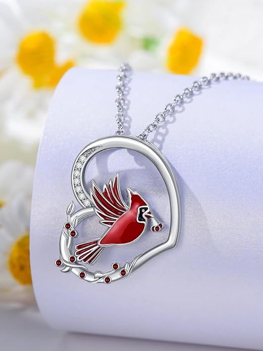 Cute Mother and Daughter Fox/Cat/Cow/Monkey/Panda Necklace 925 Sterling Silver Heart Flower Heart Necklace Animal Jewelry Mother's Day Jewelry for Women