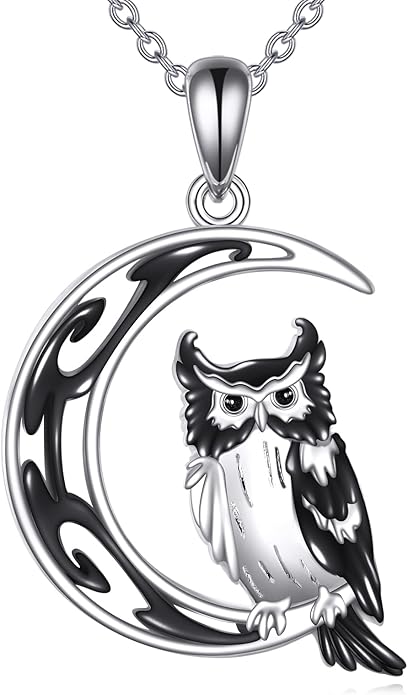 POPLYKE Spider/Butterfly/Fox/Killer Whale/Pande/Shark/Cat/Owl/Mermaid/Dragonfly Necklace 925 Sterling Sliver Animal Necklace Pendant Jewelry Gifts for Women
