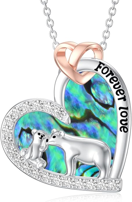 Mothers Day Gift for Mom 925 Sterling Silver Mama Bear/Dinosaur/Cat/Bird/Chicken Necklace with 1 2 3 4 5 Cubs Jewelry for Women Wife Grandma