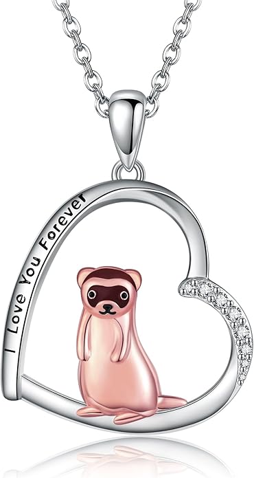 MONGAS Penguins/Guinea Pig/Pig/Fox/Corgi/Frog/Bunny/Koala8/Cow/French Bulldog Necklaces Penguin Gifts 925 Sterling Silver Hugging Penguins Cute Animal Jewelry for Women Sister
