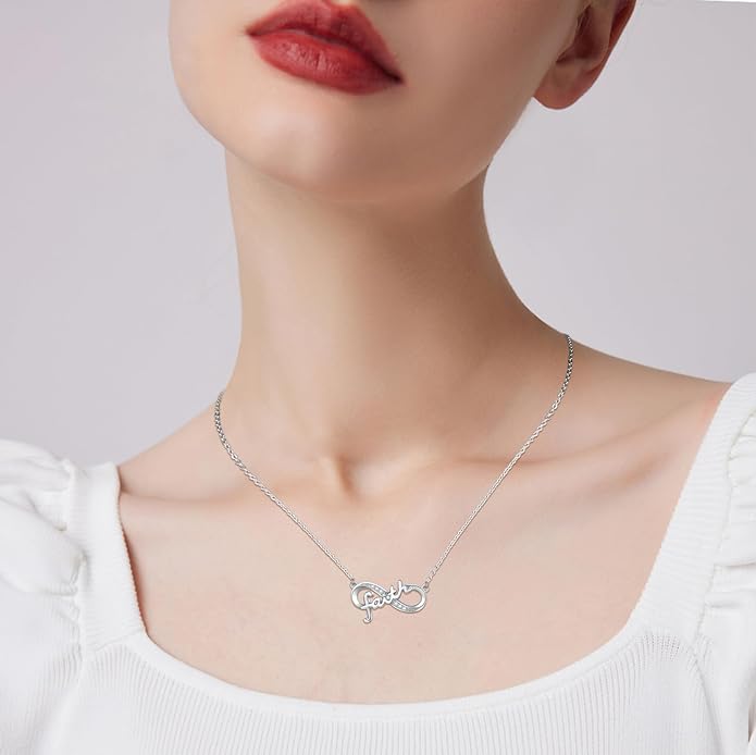 Dog/Paw Print/Infinity Necklace for Women 925 Sterling Silver Heart Dogs Pendant Necklaces Jewelry Christmas Birthday Gifts for Dog Lovers Friends