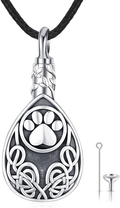 CUOKA MIRACLE Urn Necklace Ashes Sterling Silver Skull Urn Necklace Personalized Cremation Memorial Skull Ash Keepsake Pendant Cremation Jewelry