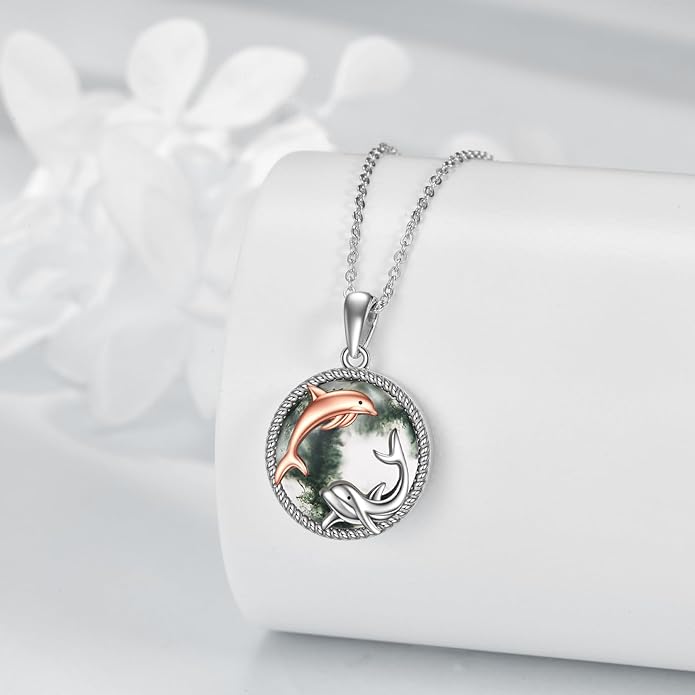 MONGAS Penguins/Guinea Pig/Pig/Fox/Corgi/Frog/Bunny/Koala8/Cow/French Bulldog Necklaces Penguin Gifts 925 Sterling Silver Hugging Penguins Cute Animal Jewelry for Women Sister