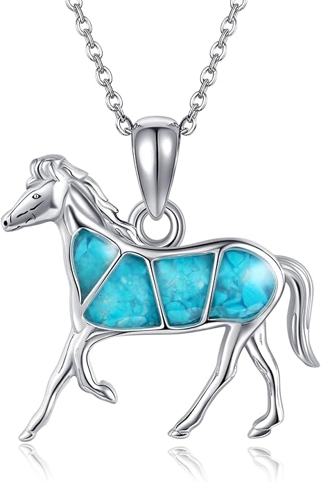Sterling Silver Cute Animal Pendant Necklace Fox/Snake/Unicorn/Owl on Moon/Rabbit/Horse Necklace Jewelry Gifts for Women Mom Sister